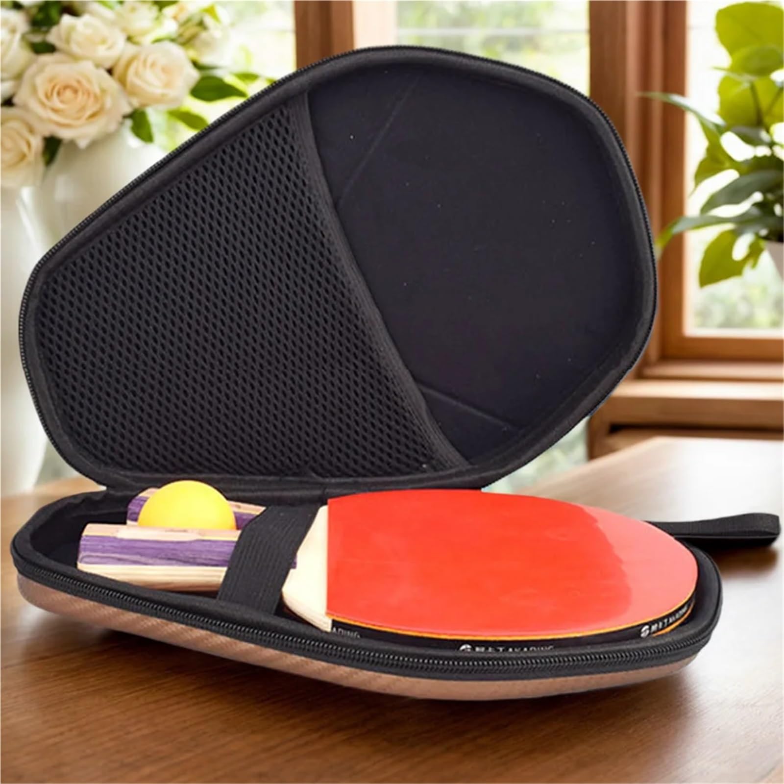 Custodia rigida for racchette da ping pong, custodia rigida for racchetta da ping pong, for 2 racchette e palline multiple Per Ping Pong