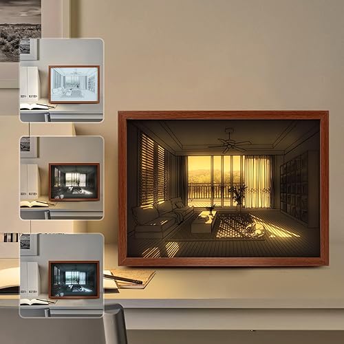 Pinturas iluminadas, pintura iluminada, alimentada por USB, 3 modos de iluminación, luces LED nocturnas, decoración de pared para el hogar y la