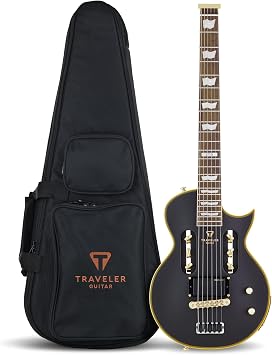 Traveler Guitar 6 String Solid-Body Electric Guitar, Right, Vintage Black EC1 VBKM