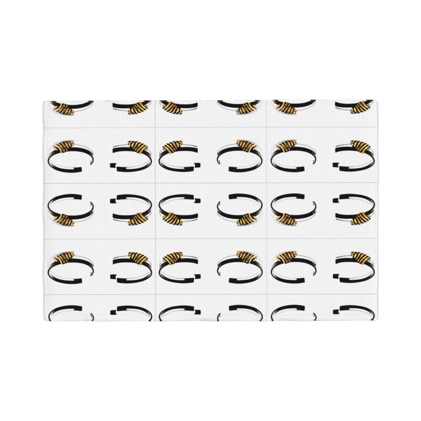 Eyelash Imitation Linen Placemat â€“ Elegant Double-Sided Printed Table Mat for Home, Dining, Weddings