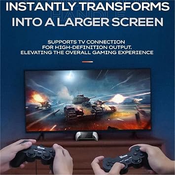 Project X 4 3-Inch High Definition IPS Screen Handheld Game Console Supports Dual Player Combat with Dual Controllers Gift (Gray)