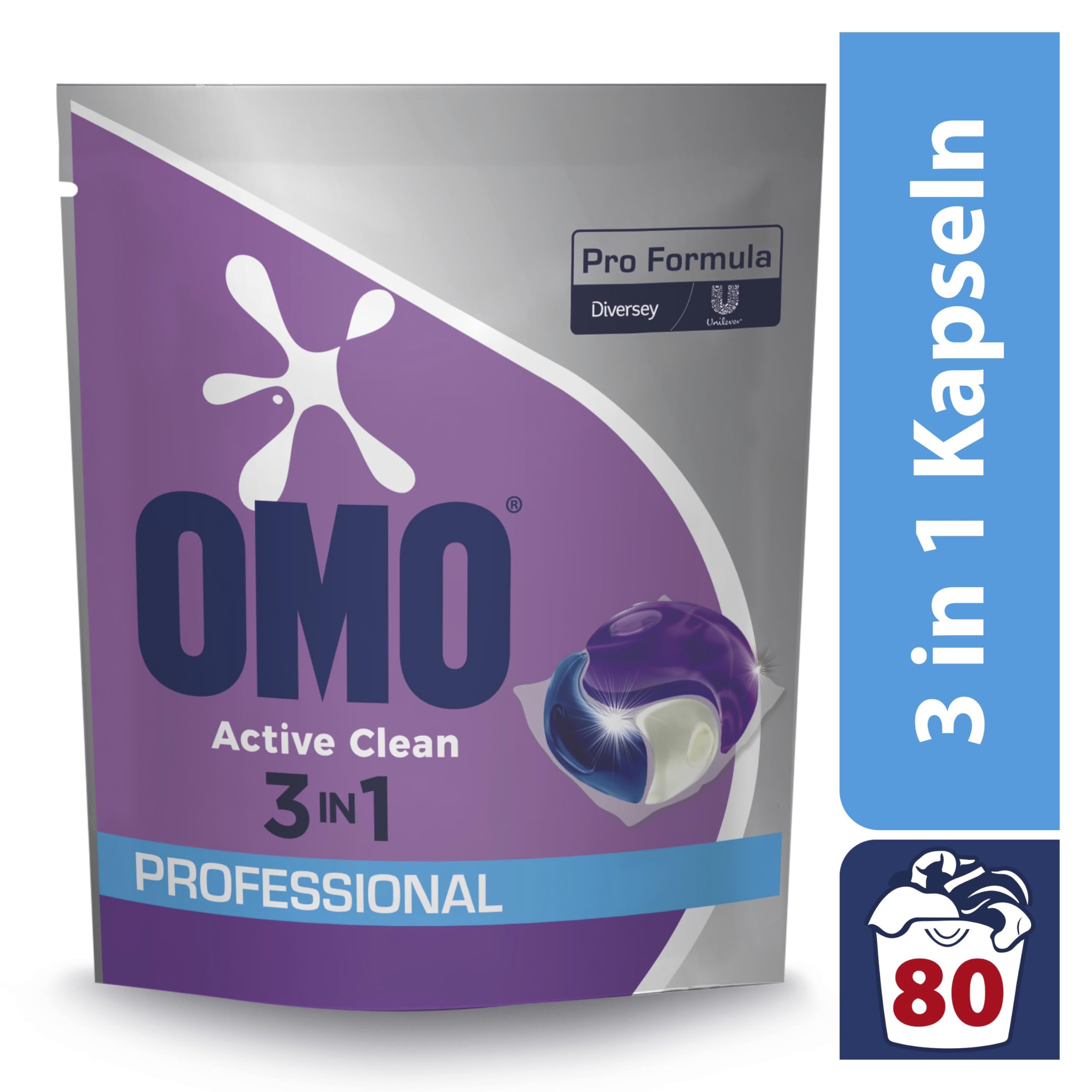 Omo Professional Active Clean 3 in 1 capsule – 4 x 80 pezzi.