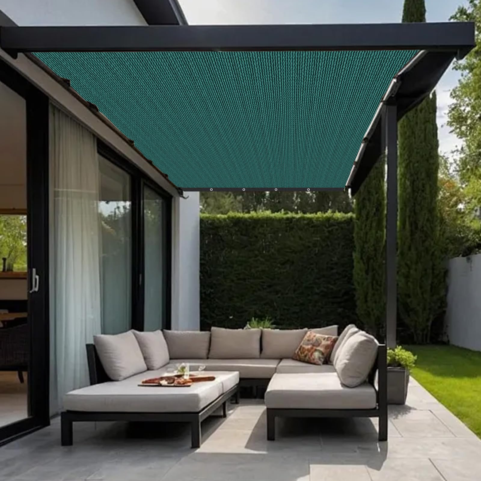 Schattierungsnetz-Schattennetz Mit ösen 80% UV Sonnensegel für Terrasse Pergola Balkon Garten Pflanze Gewächshaus Auto Hühnerstall Outdoor Scheunen und Hundehütten
