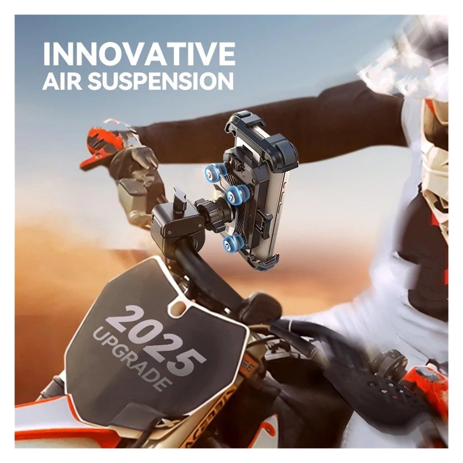 Support GPS Moto Support De Téléphone pour Moto, Vue À 360° pour 4,7 Pouces, Anti-Vibration, pour Guidon Vélo, Utilisation Une Main