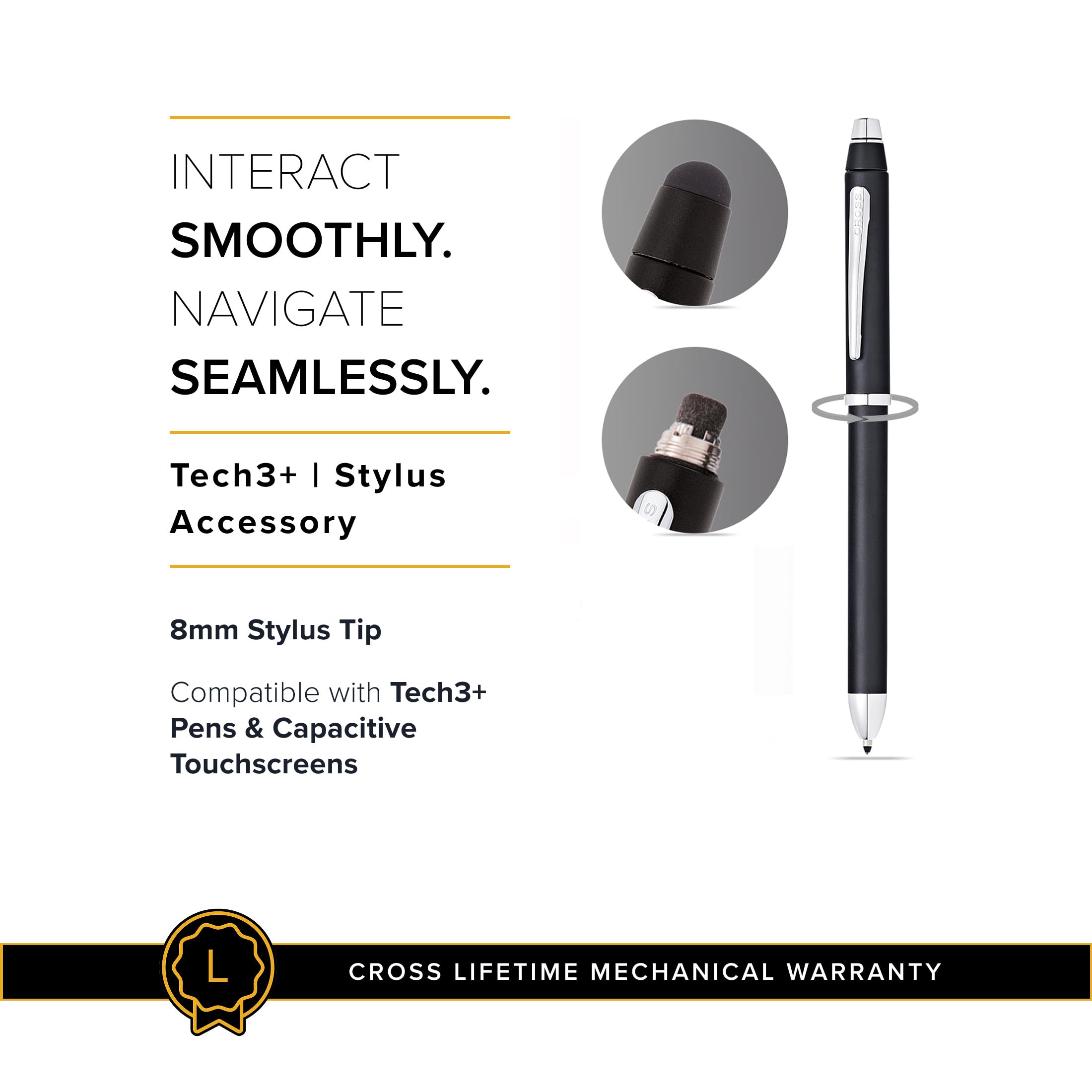 Amazon.com: Cross Tech3+ Satin Black Stylus Top Accessory, 8mm