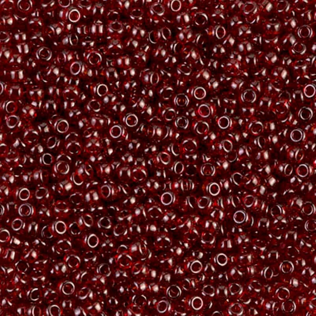 Ruby Gold Luster Miyuki Japanese round rocailles glass seed beads 11/0 Approximately 24 gram 5 inch tube