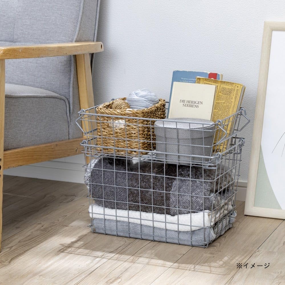 Amazon.co.jp: カインズ(CAINZ) スチールバスケット 幅40cm 奥行