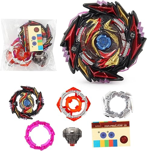 Miniatura 8 de Bey Battle Burst Booster Superking B-170 Death Abyss Diabolos 5 Fusion' 1S Battling Top Spinning Stater con B-184 LR lanzador bidireccional DB Layer