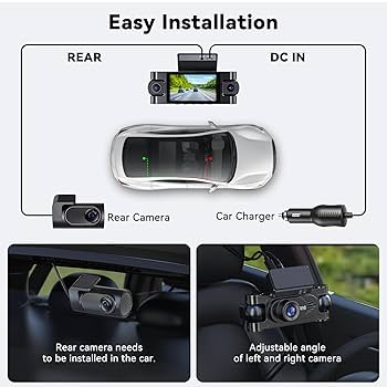 ●I-WITNESS Amazon.com: 4K 360° DashCam for Cars,4 Channel Car Dash Cam