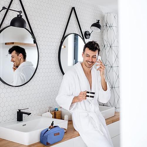 Miniatura 7 de Eccliy Juego de 6 bolsas de aseo para padrinos de boda, bolsa de aseo para hombre, bolsa de aseo de viaje, bolsa de baño, resistente al agua, para