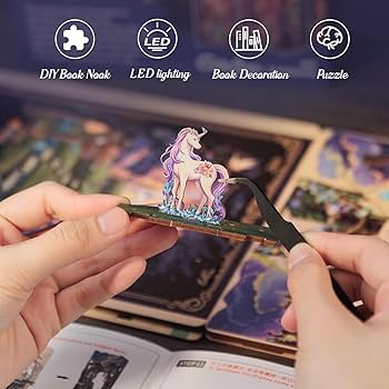 Amazon.com: Cutefun Book Nook Kit, DIY Miniature Dollhouse Kit for