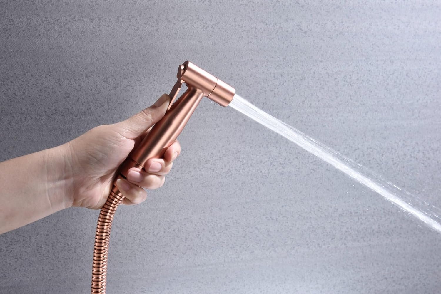 Bidet Sprayer for Toilet Handheld Cloth Diaper Sprayer for Toilet, Baby Cloth Diaper Spraying Kit, Bathroom Toilet Bidet Attachment Set for Bathing Pets and Feminine Hygiene - Rose Gold
