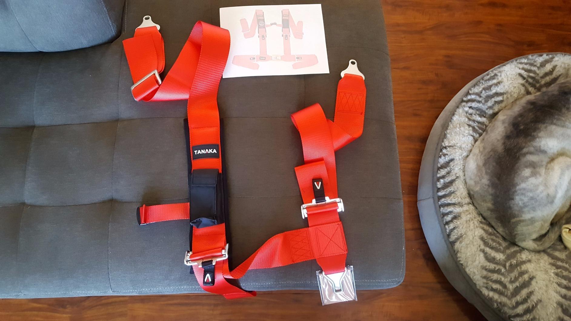 Seat Belt Clips RASTP 4-Point Racing Harness With Heavy Duty Pads