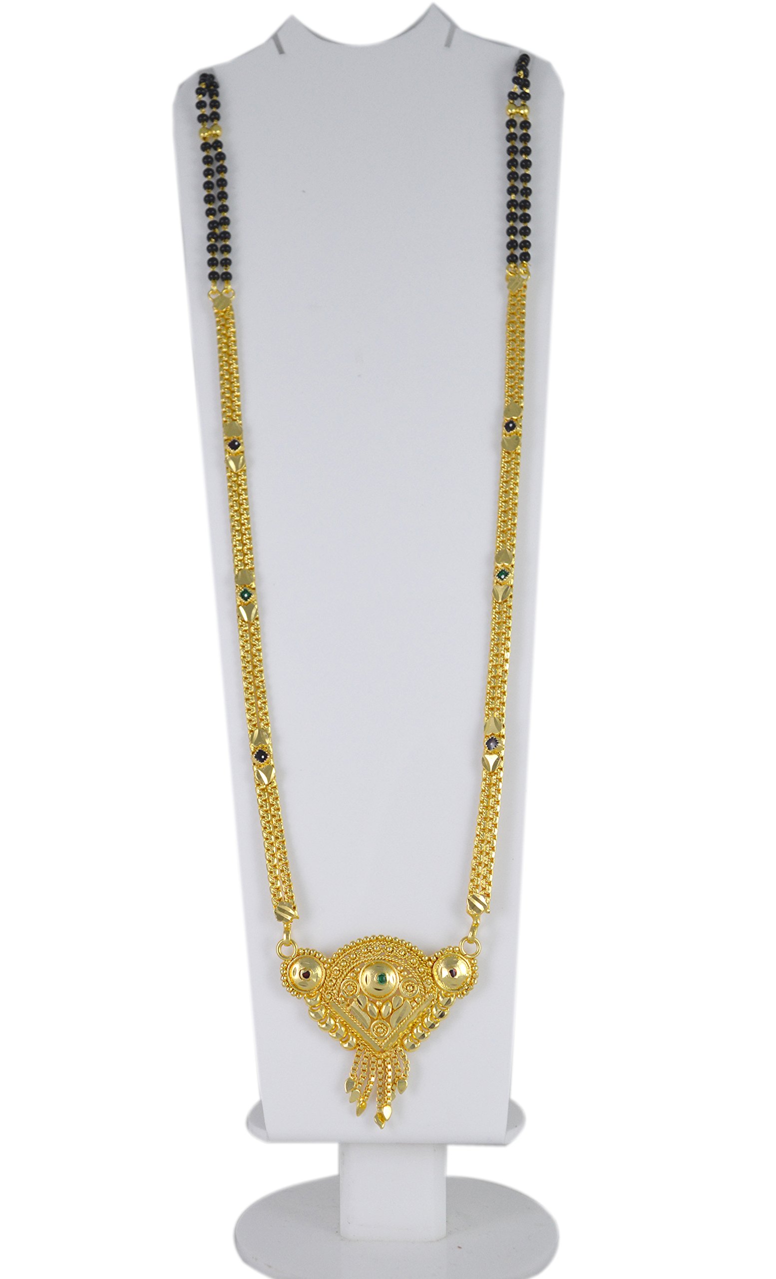 Big Pendant Golden Mangalsutra For Women-image-29