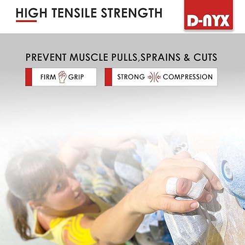 Miniatura 2 de Cinta de dedos deportiva atlética, color negro o blanco, 0.3 pulgadas o 1.5 pulgadas, escalada en roca, BJJ Jiu Jitsu MMA Grappling artes marciales,