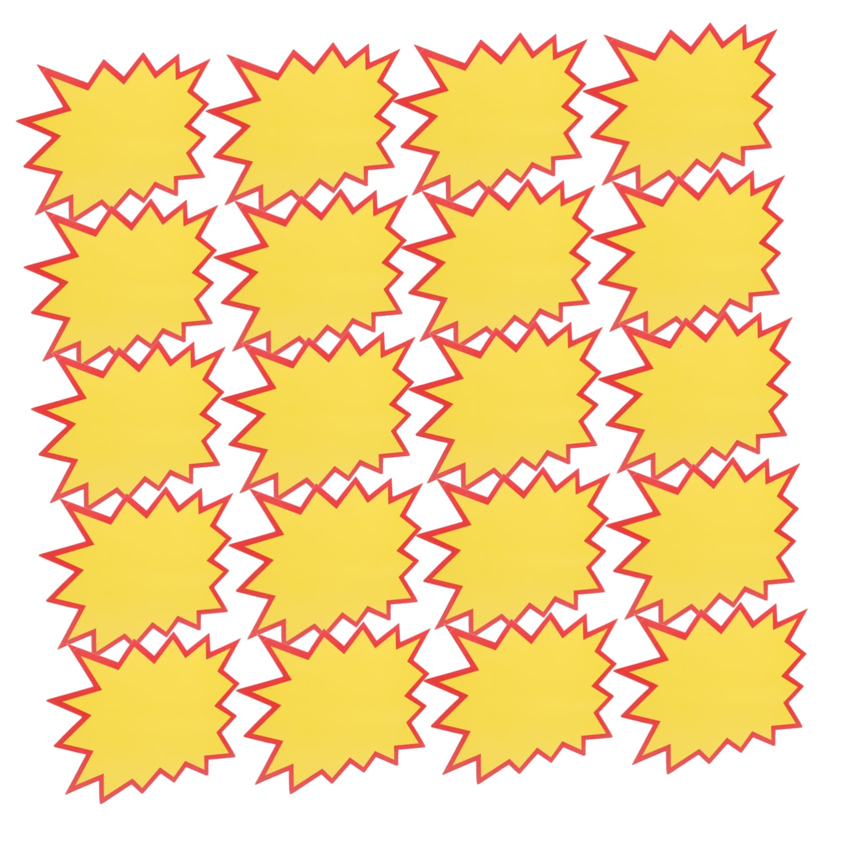 HAWILLOSCH Retail Sale Signs 50pcs Erasable Tags Star Burst for Store Home and Clothing Racks