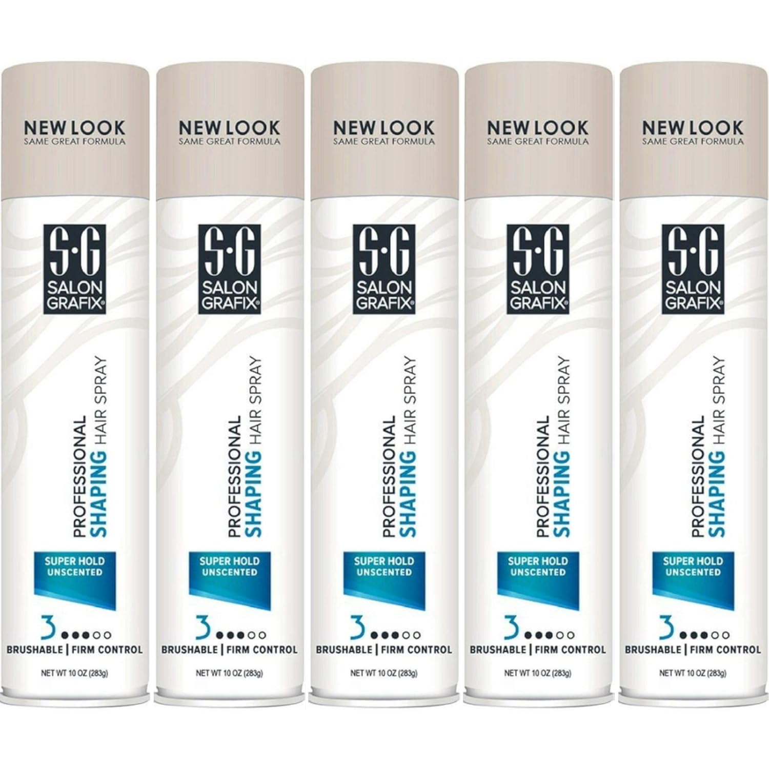 Salon Grafix Unscented Shaping Hair Spray, 10 Ounces each (Value Pack of 5)