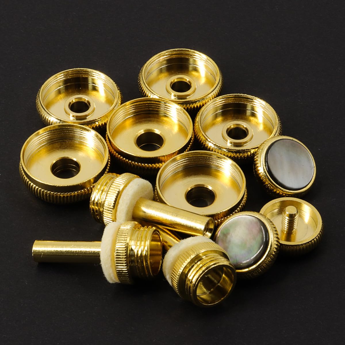 ifundom Trompeten Reparaturset 12 Stück aus Metall mit Kompaktem Design und Einfachem Verstauen Praktisches Zubehör für Musiker zur Ventilreparatur in Gold