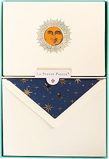 Graphique Sun Designer Cards Luxe Collection, Gold Foil Embossed Stationary Boxed Set, 10 Blank Cards with 11 Envelopes, All Occasion Greetings, 5.25" x 3.8"