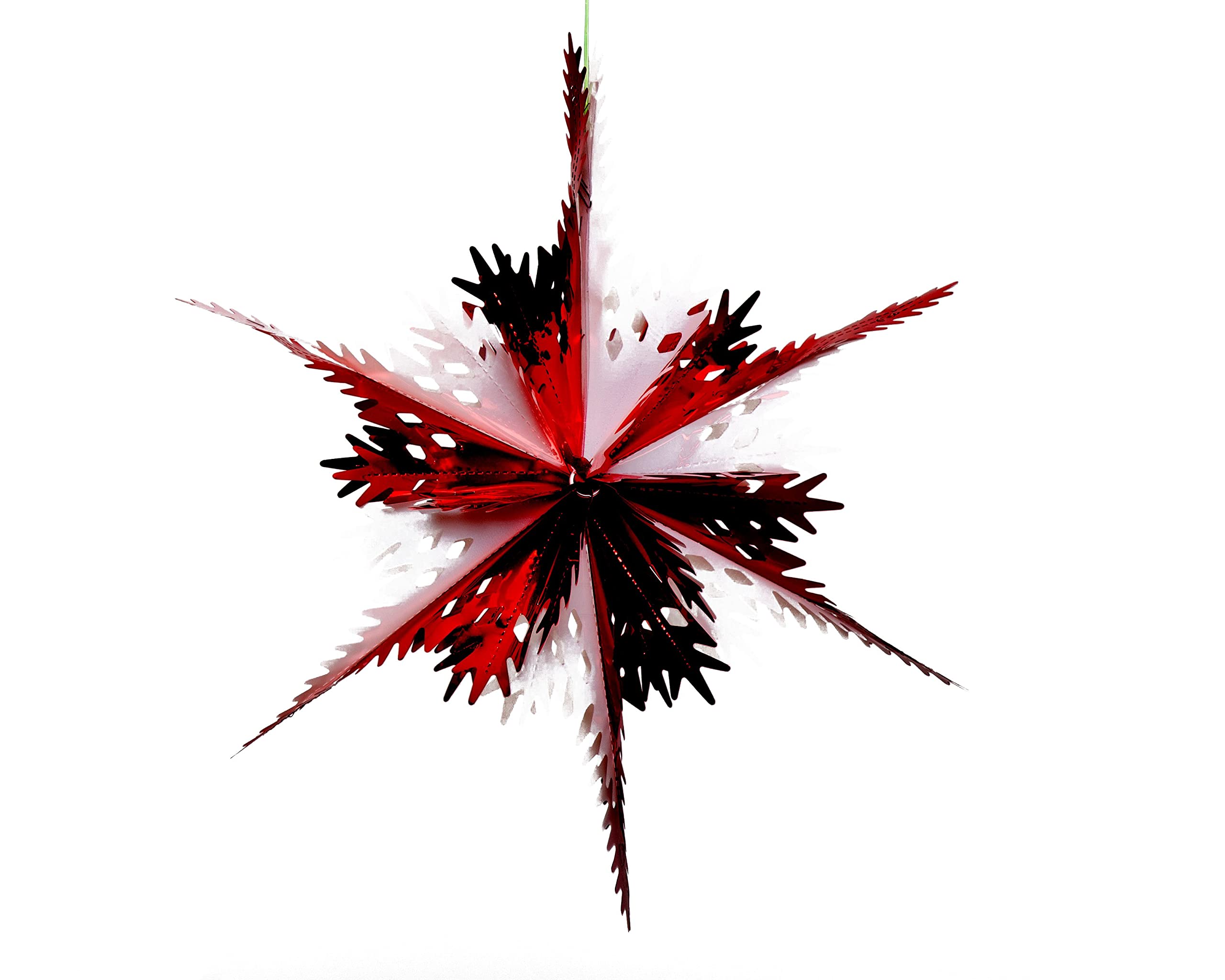 Simply Products Set of 4 40cm Christmas Foil Ceiling Garland Hanging Xmas Decoration, Long Star, Snowflake - Image 2