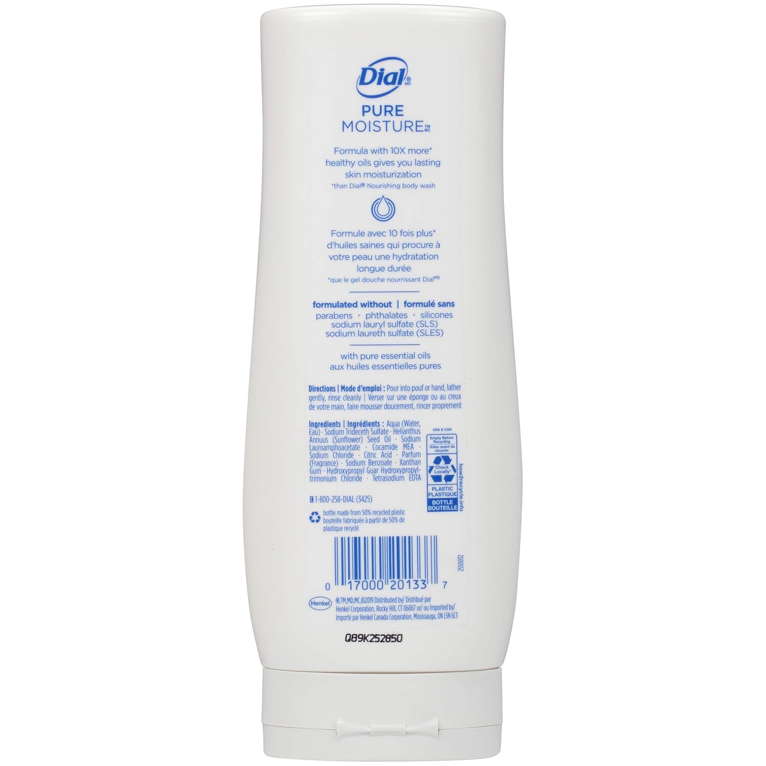 Dial Pure Moisture Body Wash, Neroli, 14 Ounce (Pack of 4)