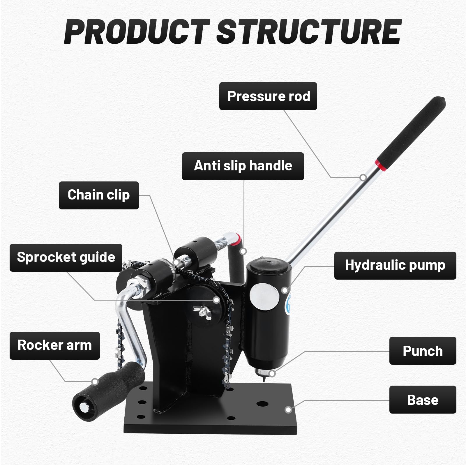 YUCHENGTECH 2 in 1 Spezzacatena e Rivettatore per Catene di Motoseghe Set di Rivettatrice per Catena di Motosega per Tutte le Catene Motoseghe