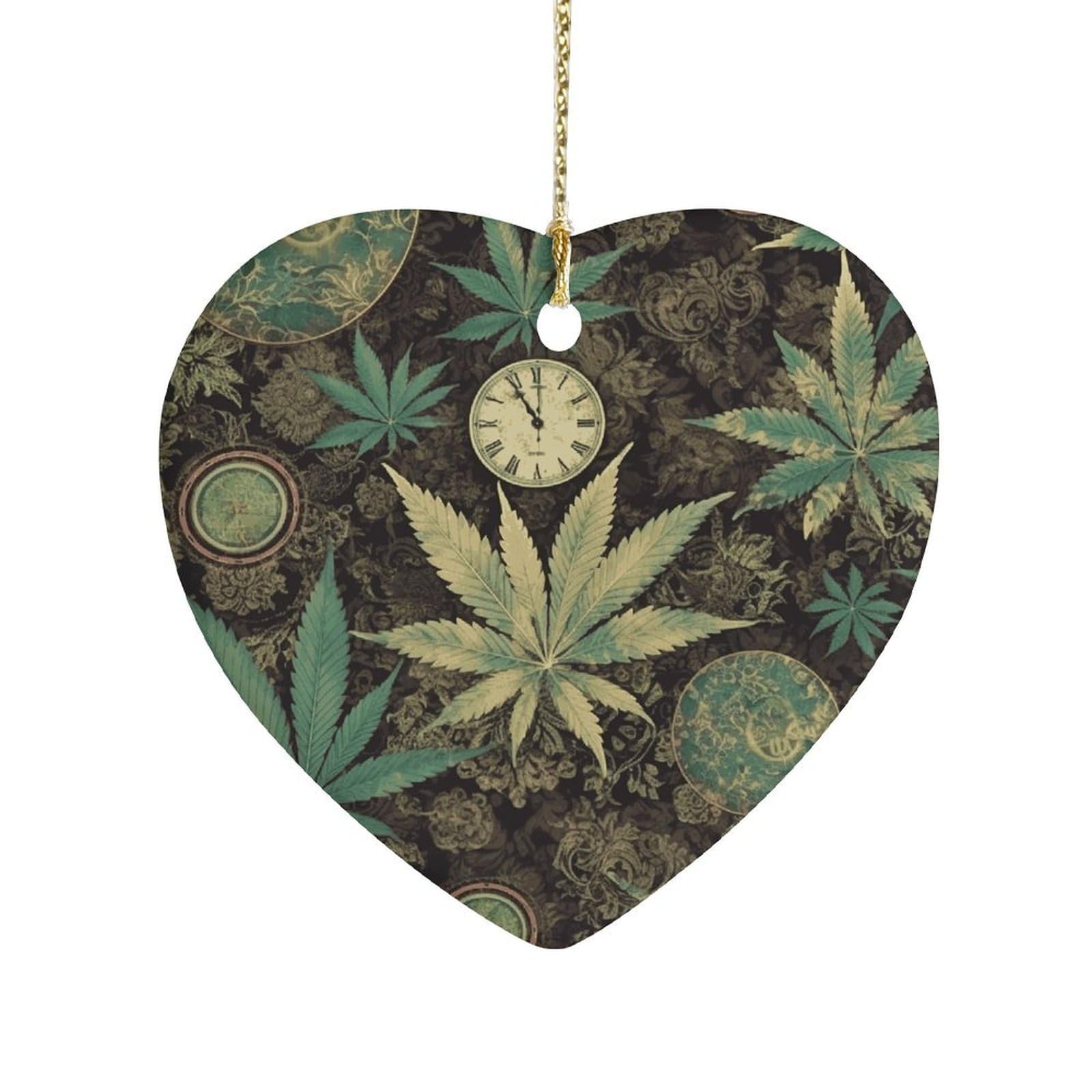 A Puff in Time Weed Marijuana Ceramic Ornament Home Decor Keepsake