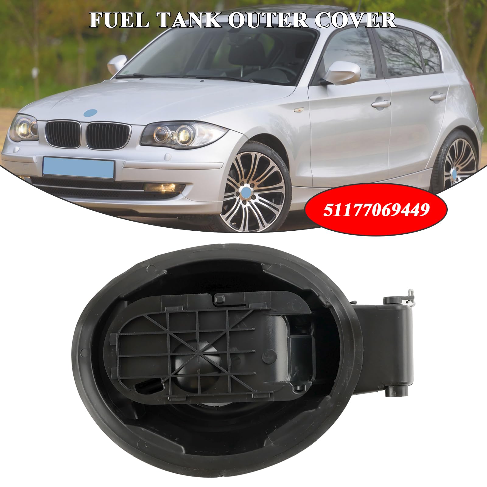 Filler Pot Tank Flap Hinge Cover 51177069449 for BMW 1 Series E81 E87
