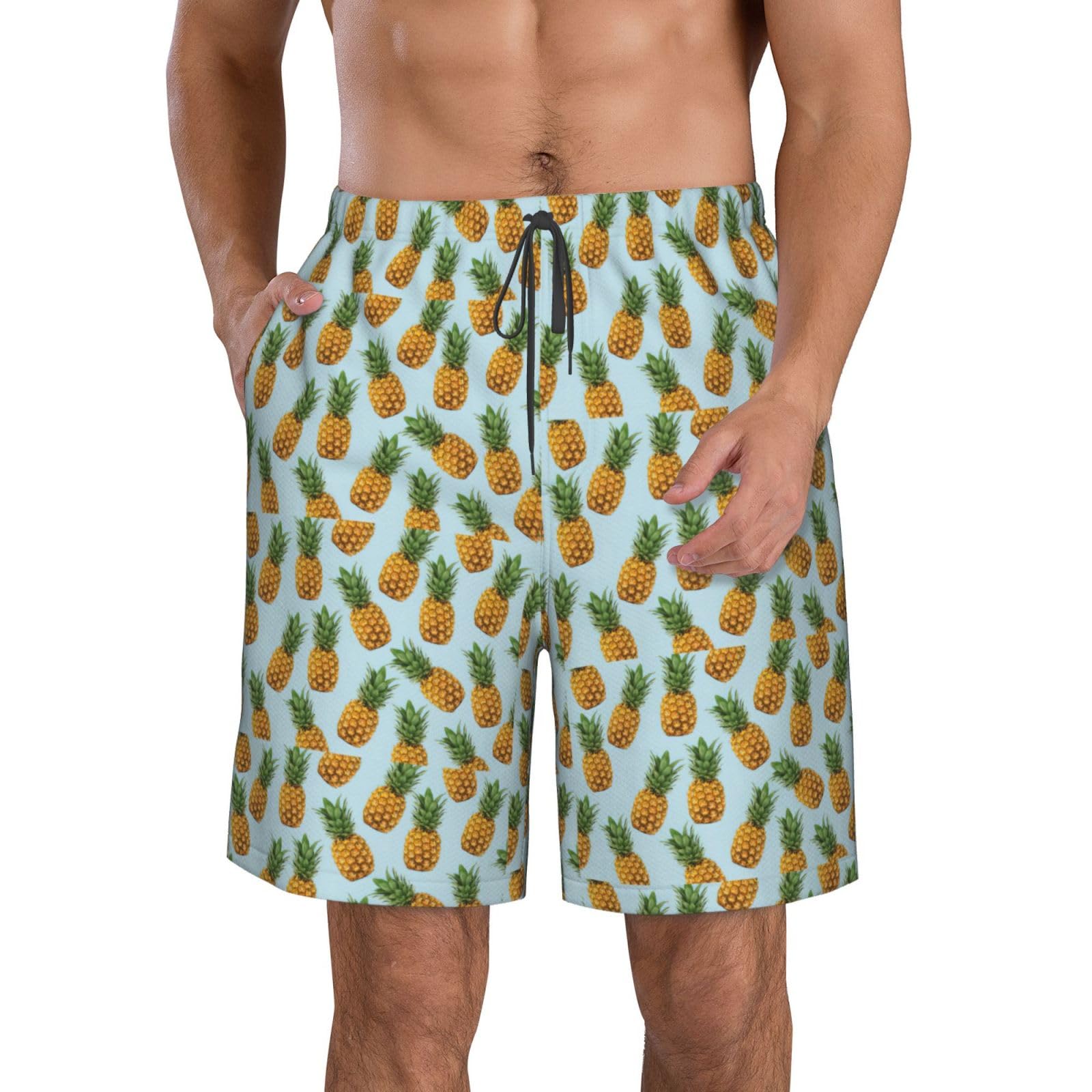 Pantalones cortos de playa CHAbu Pineapple para surf y verano 8