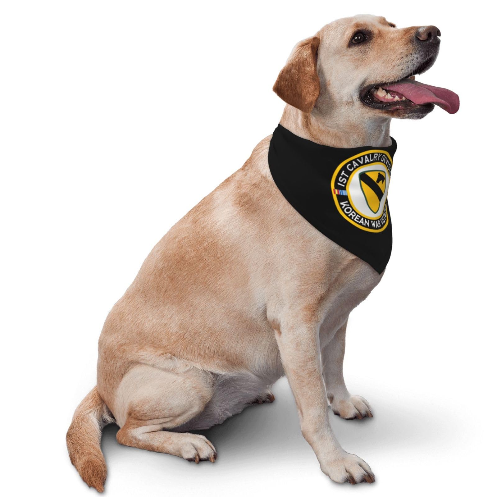 1st Cavalry Division Korean War Veteran Dog Scarf Pet Bandana Cat Pet Bibs