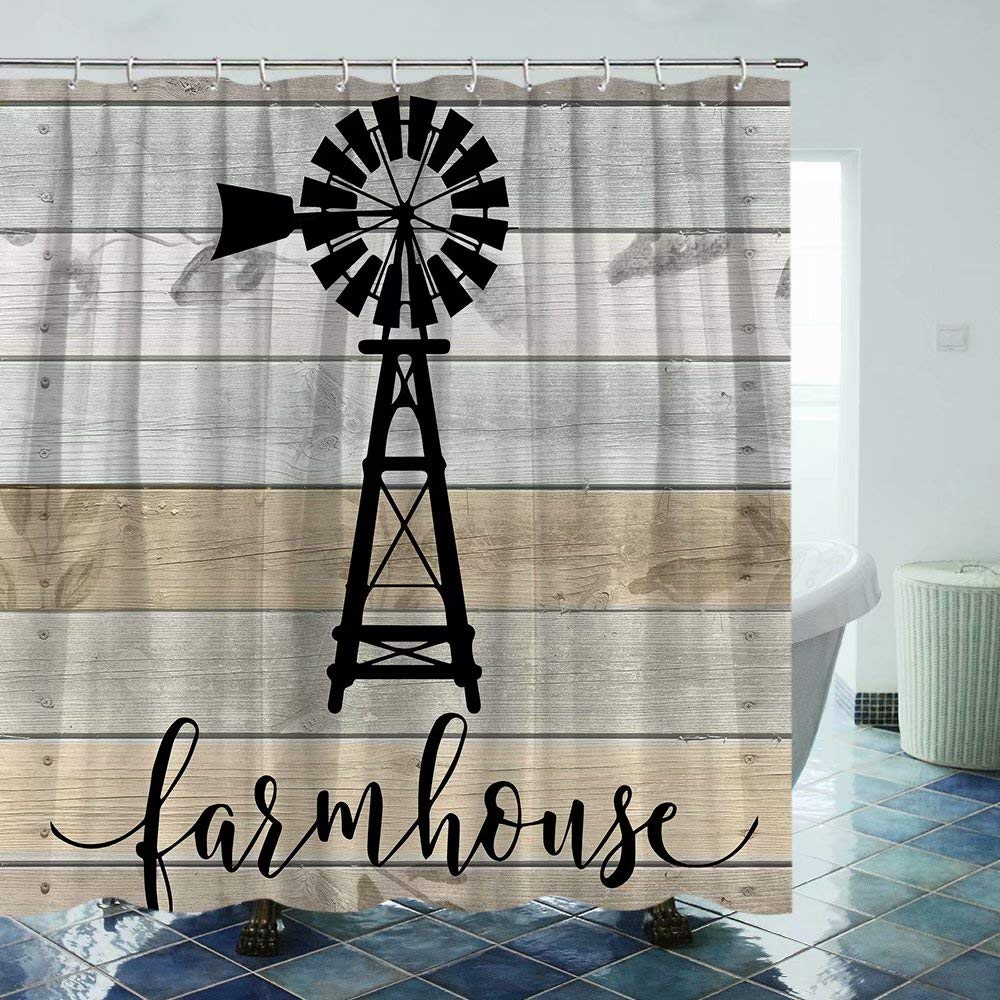 windmill shower curtain hooks