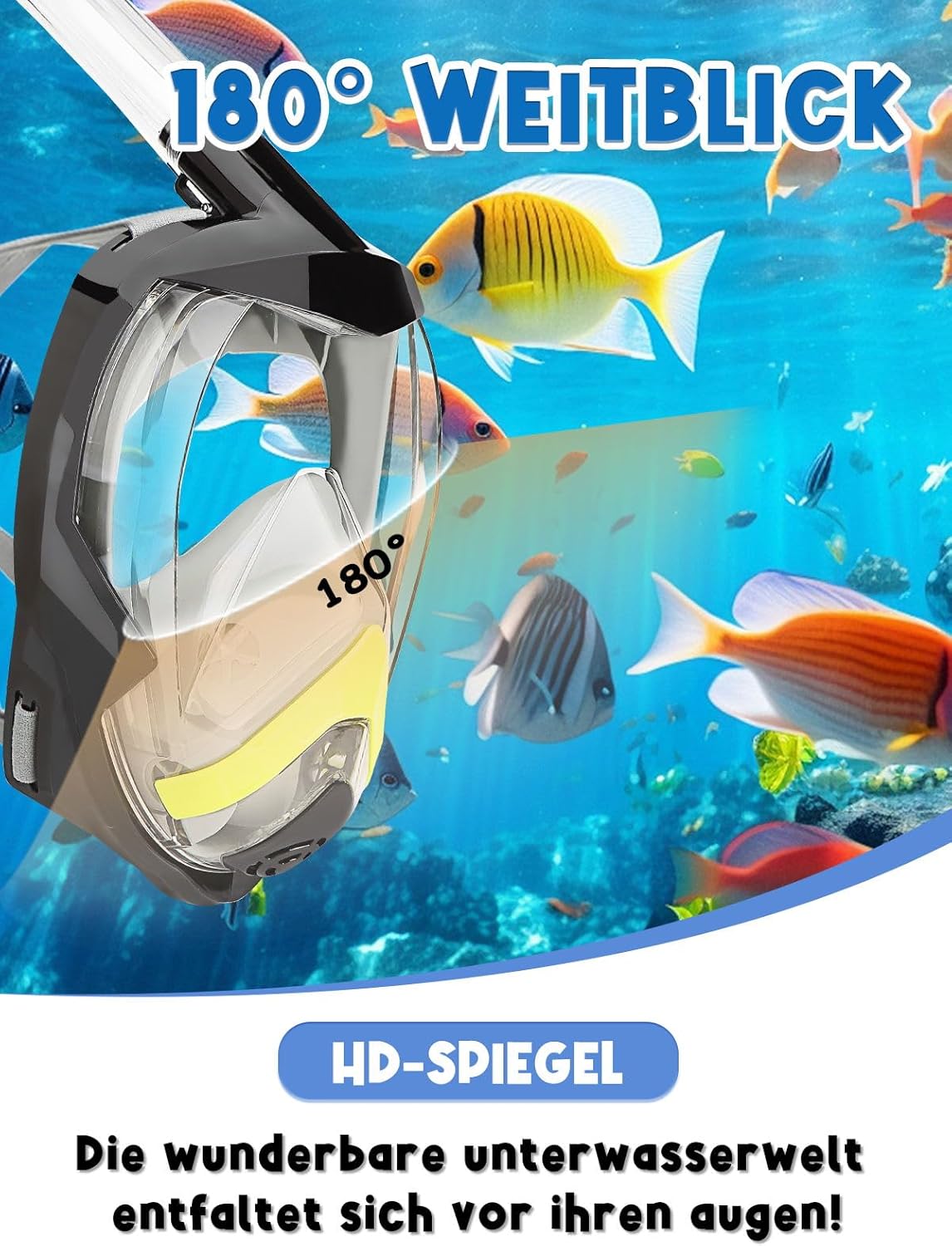 Detaljan prikaz maske za ronjenje