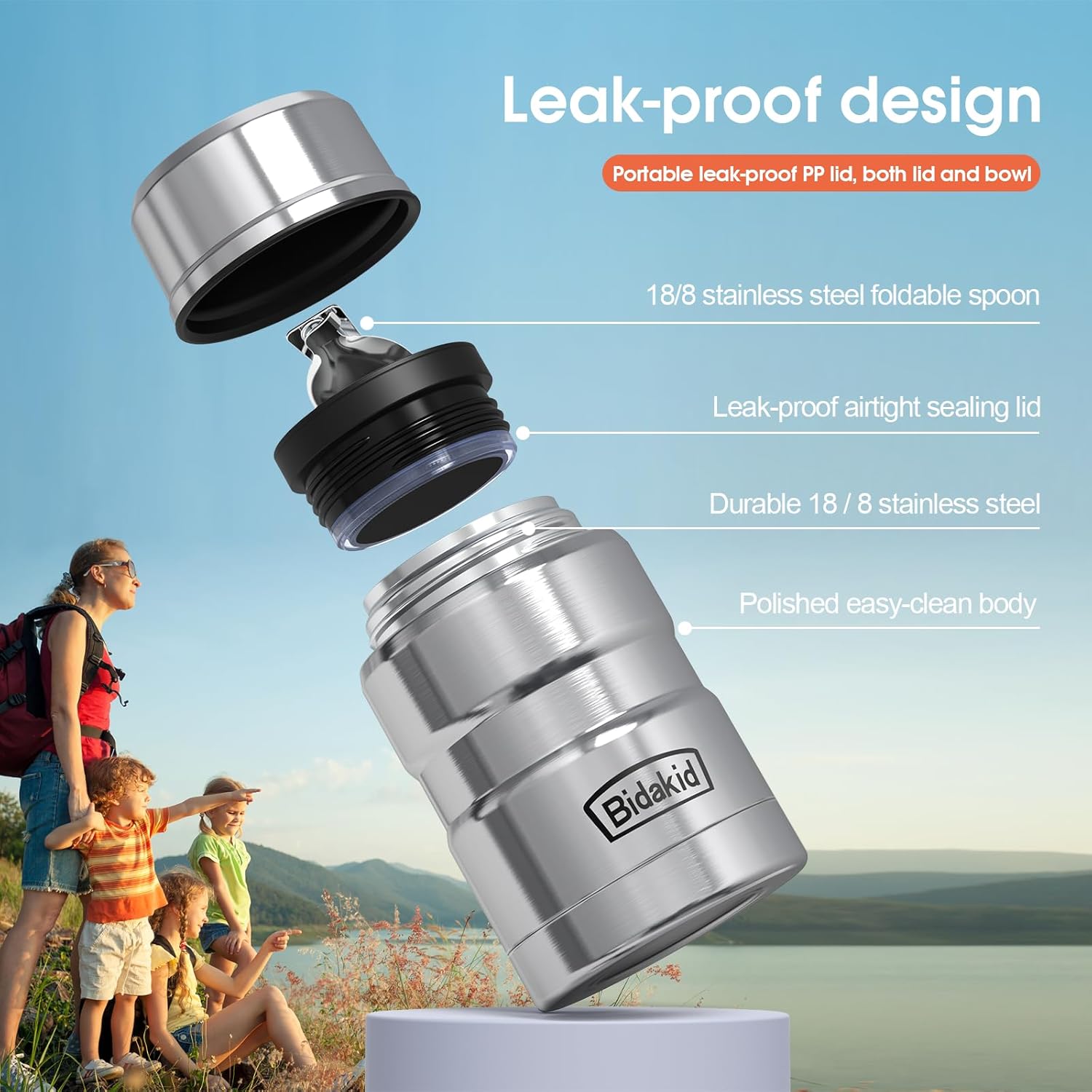 Vacuum flasks,Container for Hot Food, insulated food jar for hot, soup vessels, Lunch box containers for hot cold food