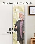 Philips Wi-Fi Smart Lock, transformez votre Deadbolt existant en une porte intelligente, intégrée WiFi, APP Télécommande, Entrée sans clé, Auto-Lock, Alarme multiple - Noir mat
