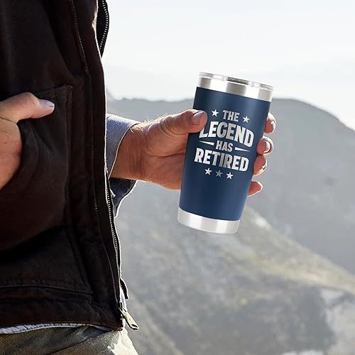 Miniatura 6 de Regalos de jubilación para hombres 2025  The Legend Has Retired  Vaso de bandera estadounidense, idea de regalo de broma de jubilación para hombres,