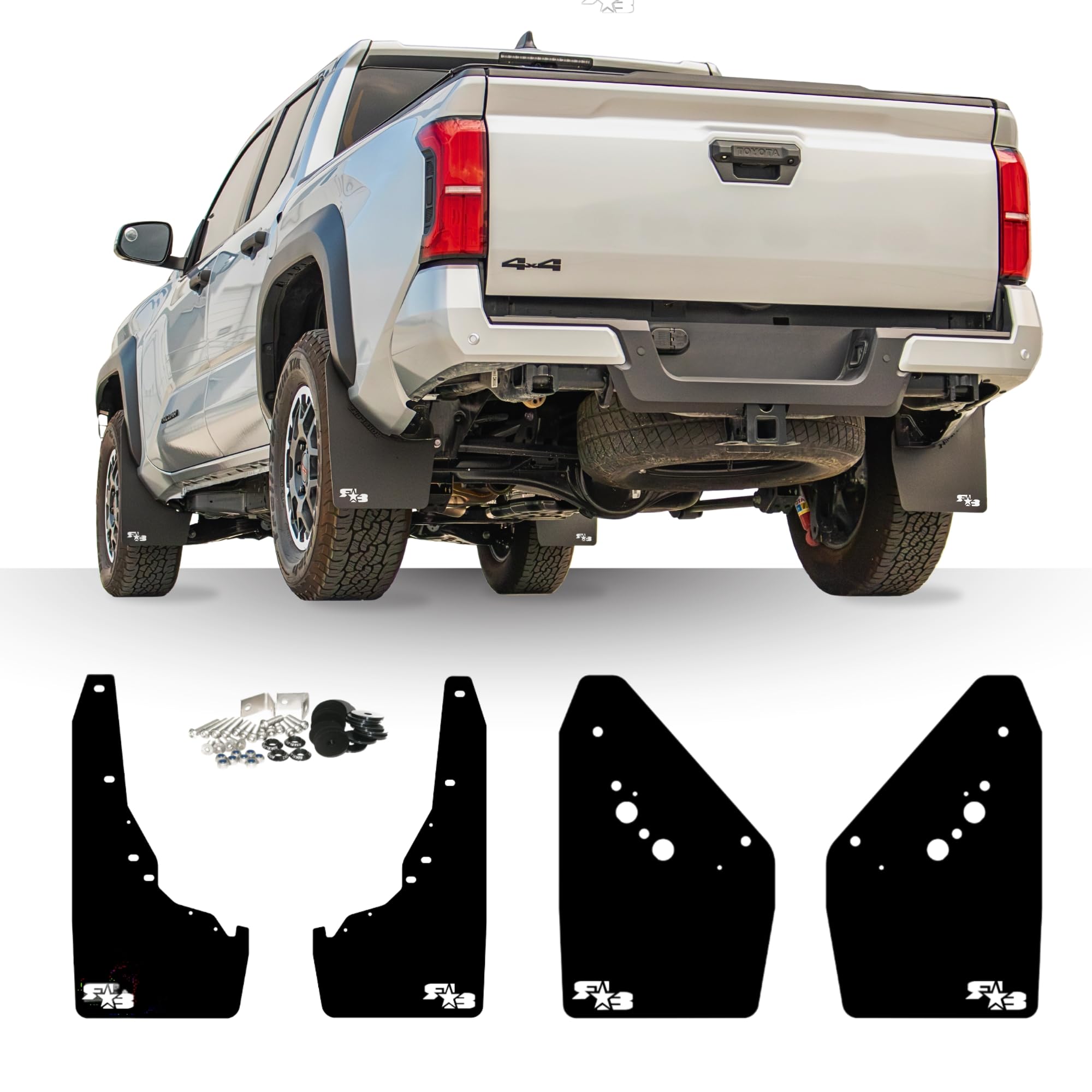 横取り防止1台　MOKA　2024 Amazon.com: RokBlokz Mud Flaps for 2024+ Toyota Tacoma - Set of 4