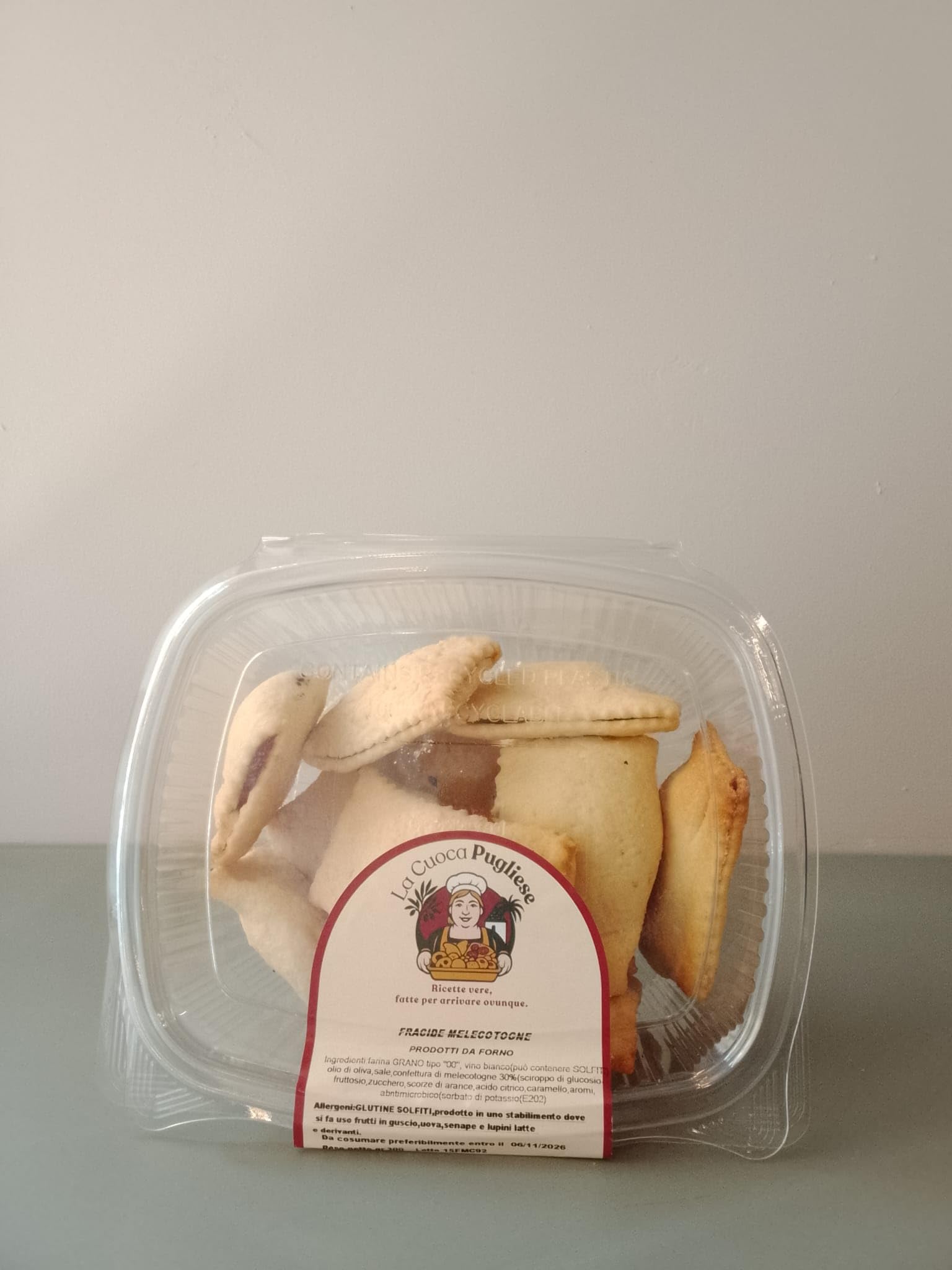 La Cuoca Pugliese - Fracide alle Melecotogne, dolci artigianali pugliesi ripieni di confettura di mele cotogne, biscotti fragranti da forno, 10 confezioni da 300 g, specialità dolciaria pugliese