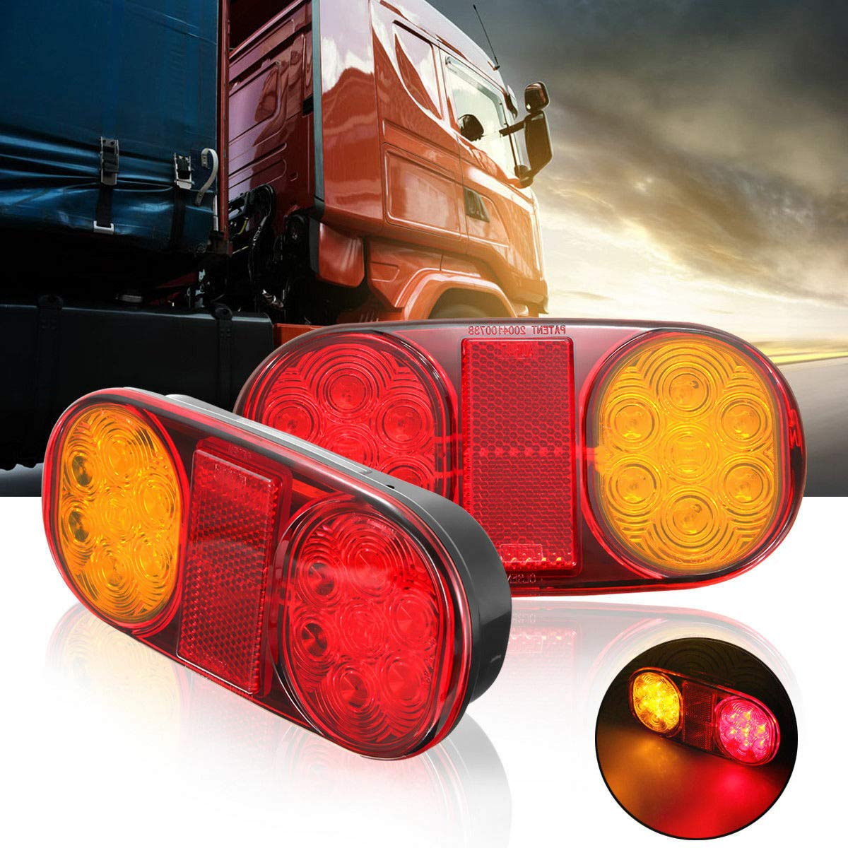 remlichten Trailer Truck Staart Lamp 6000K 2 Stuks 12V Indicator