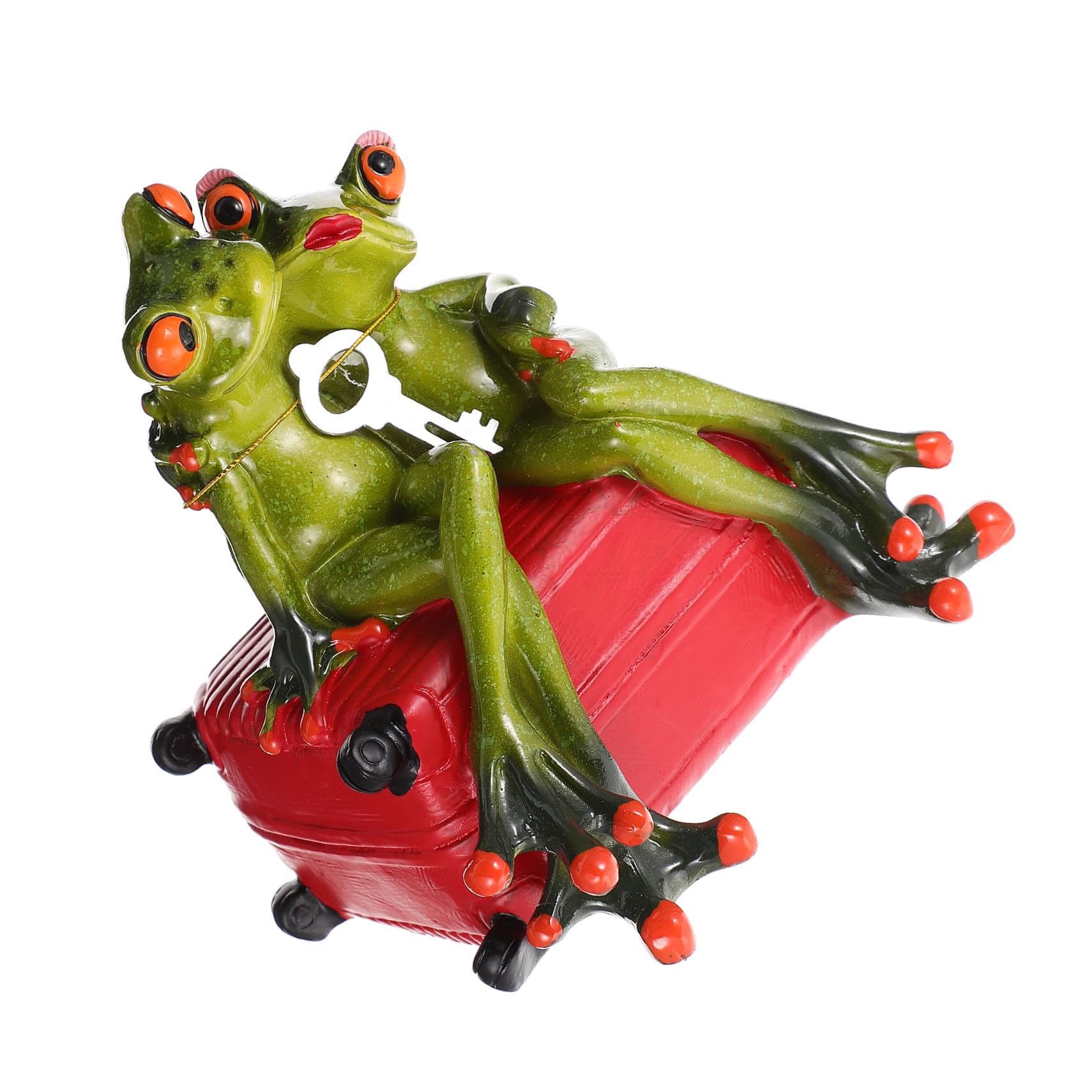 Niedliche Frosch Spardose aus Kunstharz mit Großer Kapazität