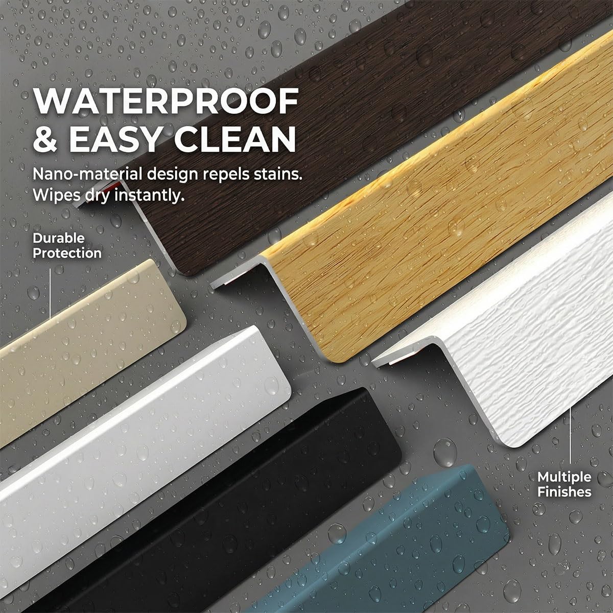 Protector de Esquinas de Pared PVC Autoadhesivo, Cantoneras de Pared 90 Grados, Perfil Angular Flexible para Protección de Esquinas de Muebles y Paredes(Creamy Beige,6m/236.2in)
