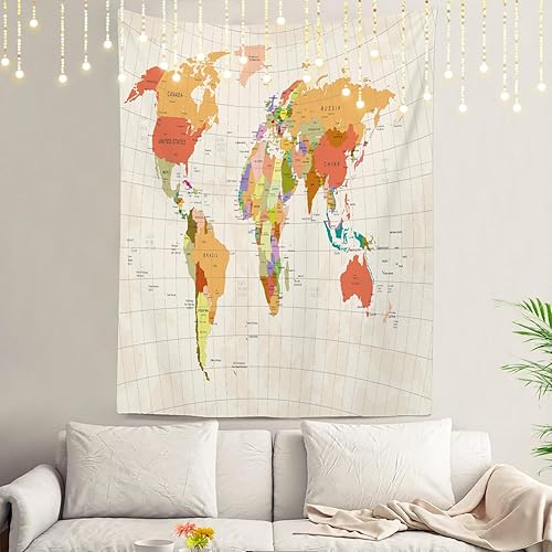 Miniatura 18 de Shrahala Tapiz de pared de acuarela desgastado, elegante pintura para colgar en la pared, tapiz grande decorativo de fibra de poliéster, dobladillo