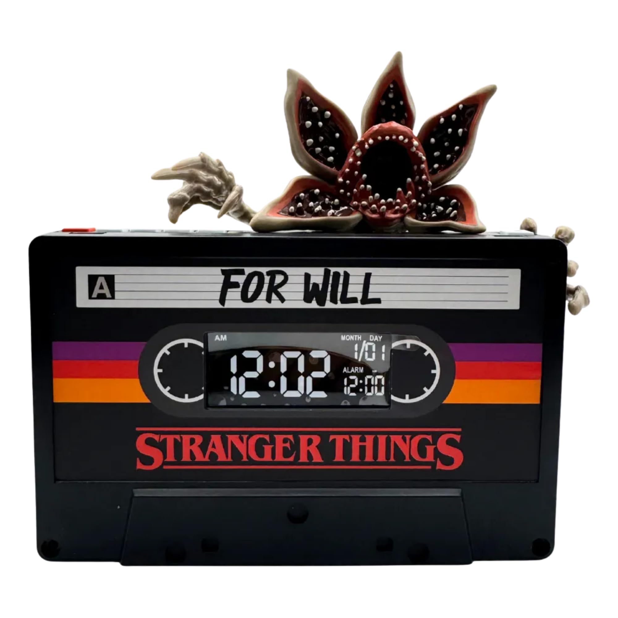Stranger Things Clock Alarm Clock Cassette Lamp Original Black