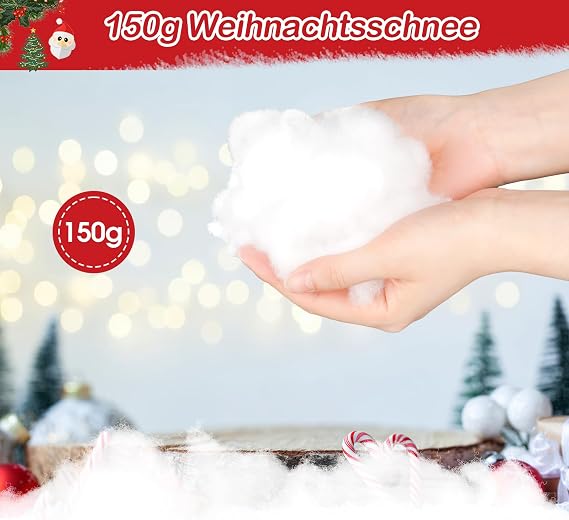 Fluffy Fake Snow Blanket for Christmas Village Decorations, Soft Artificial Snow for Indoor & Outdoor Winter Wonderland Scenes, Perfect for Holiday Displays & Festive Decor