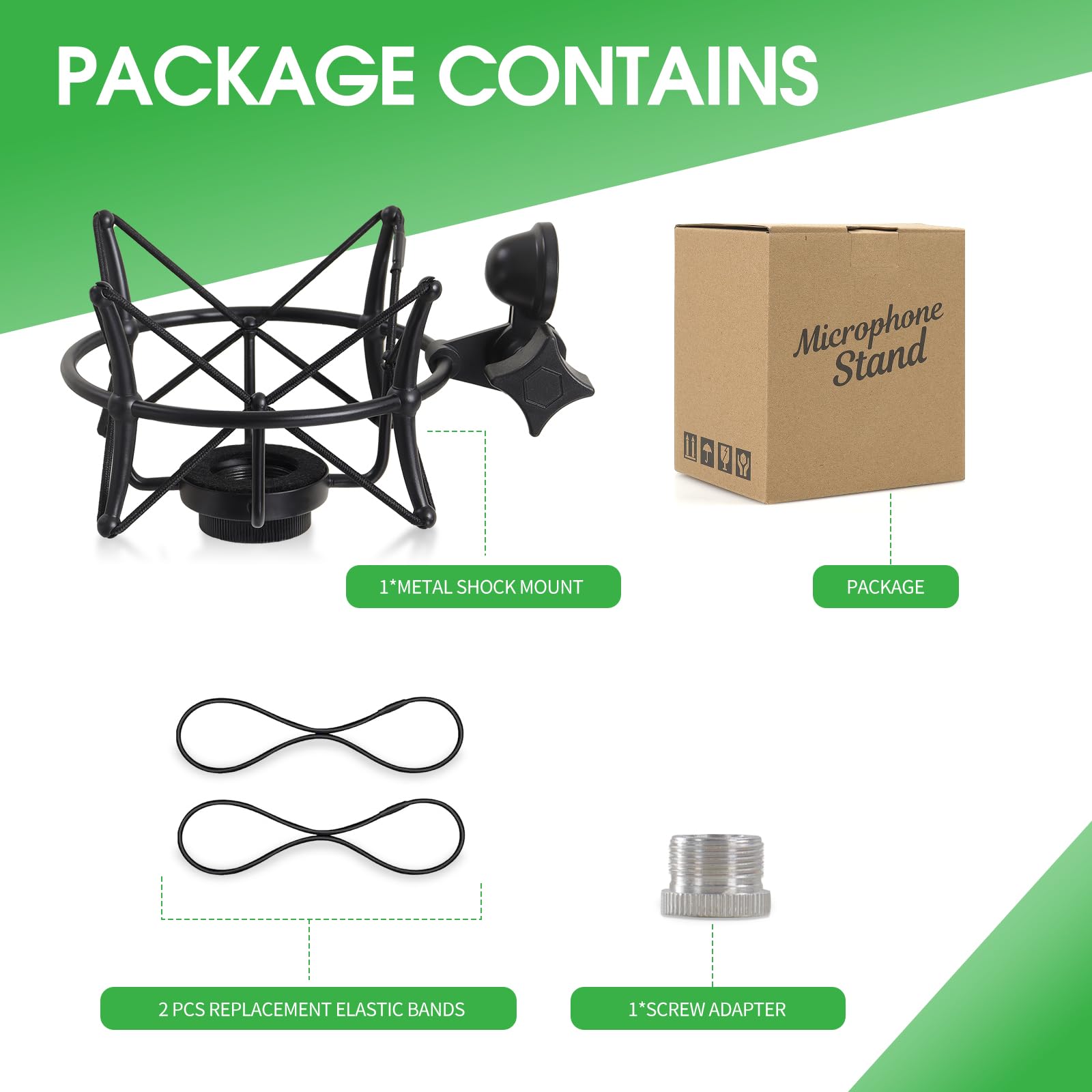 Amazon | ZibugZag マイクショックマウント コンデンサーマイク用