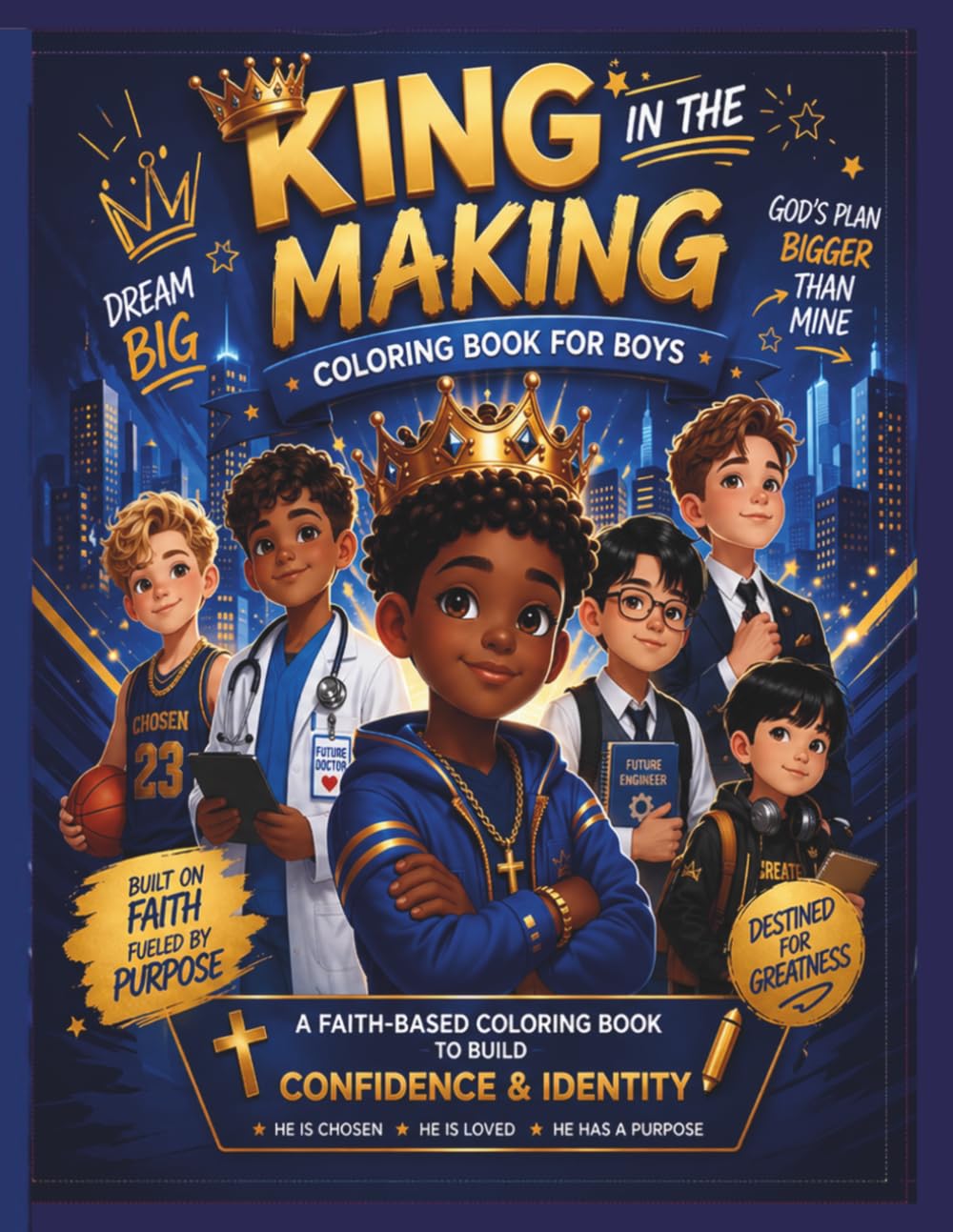 King in the Making: A Faith-Based Coloring Book for Boys to Build Confidence, Identity, and Purpose