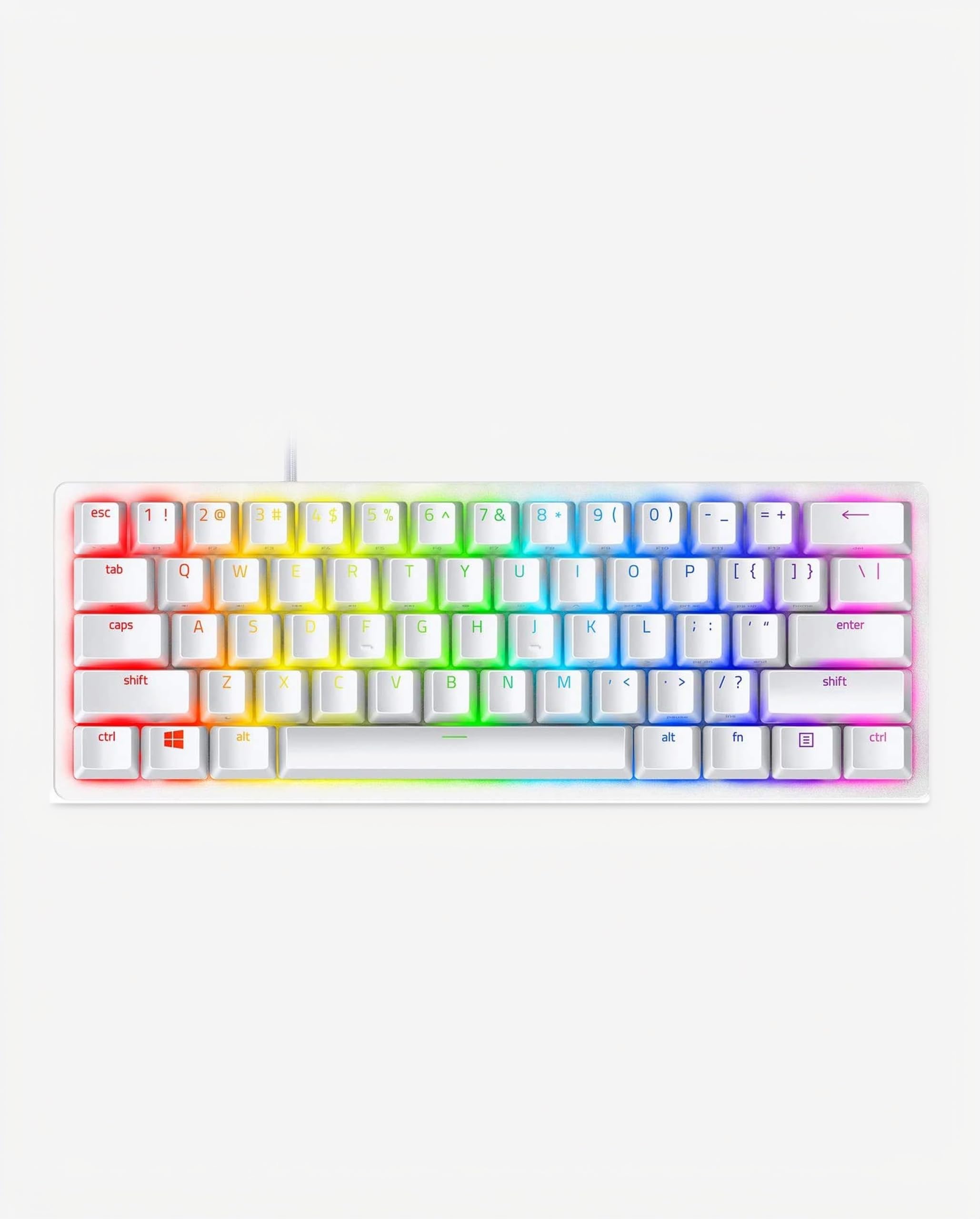 【美品】Razer Huntsman Mini キーボード ホワイト 紫軸 Amazon | Razer Huntsman Mini - 60% Optical Keyboard (Clicky Purple