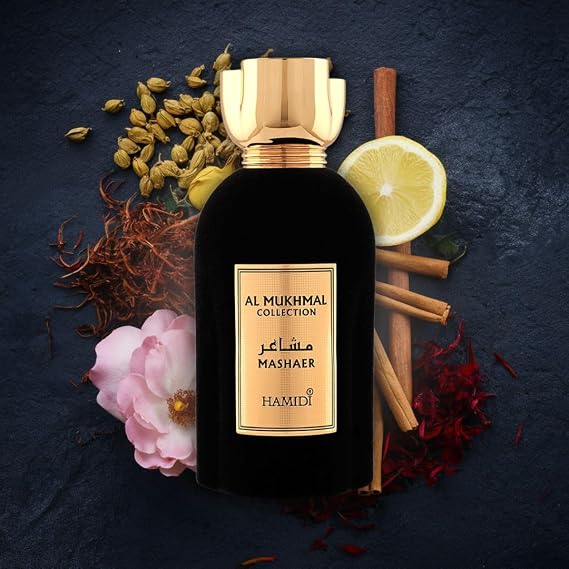 Hamidi AL MUKHMAL - MASHAER Arabian Perfumes for Women & Men, Long Lasting Perfume Spray 100ML (3.4 OZ), Unisex Perfume, Harmonious Blend Of Evocative Eau De Parfum