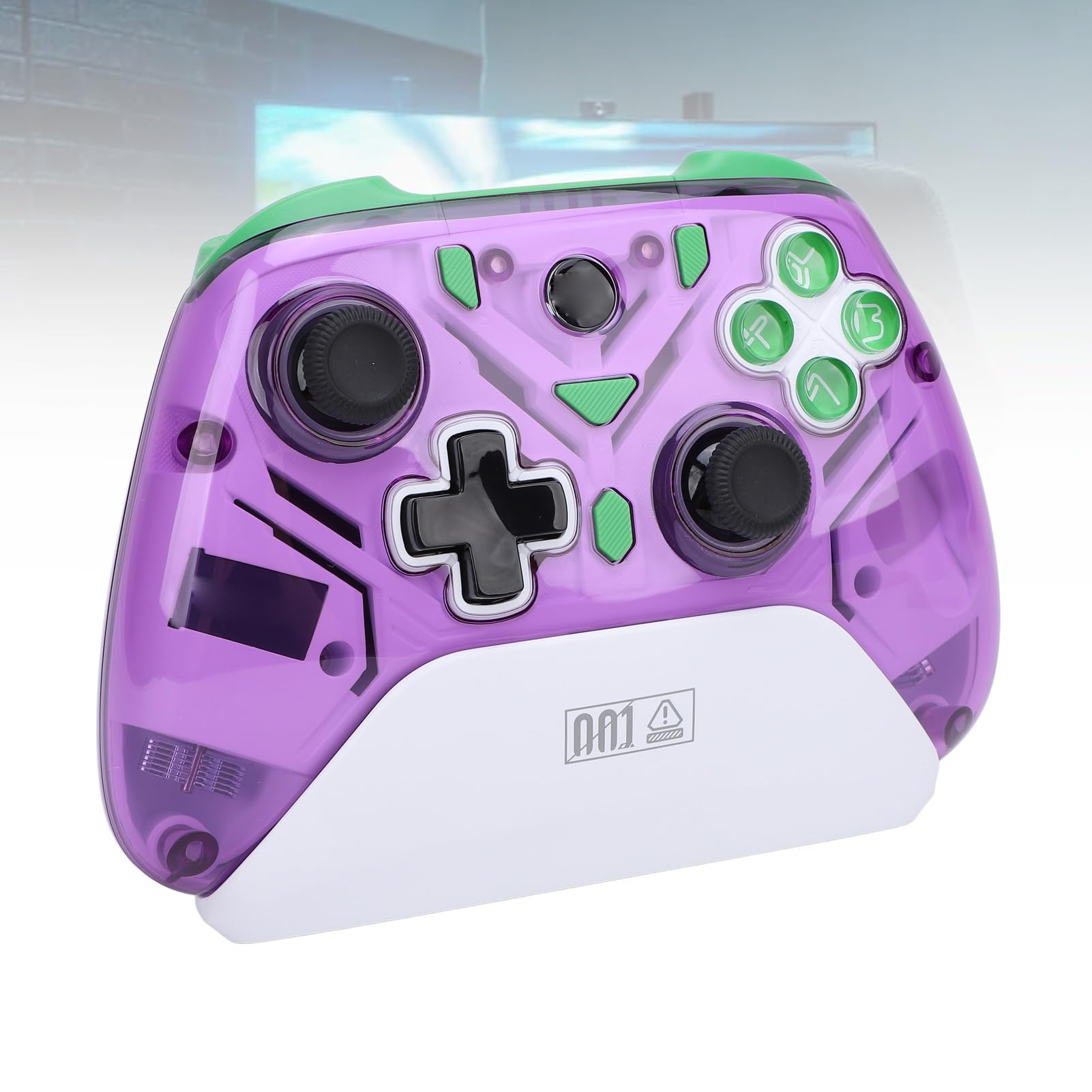 Hamwesh Controller Pro, Joystick Antideriva Effetto Hall Giroscopio a 6 Assi Motion Control Controller Pro, da Gioco BT con Dock di Ricarica Intelligente e App Mobile (PURPLE)