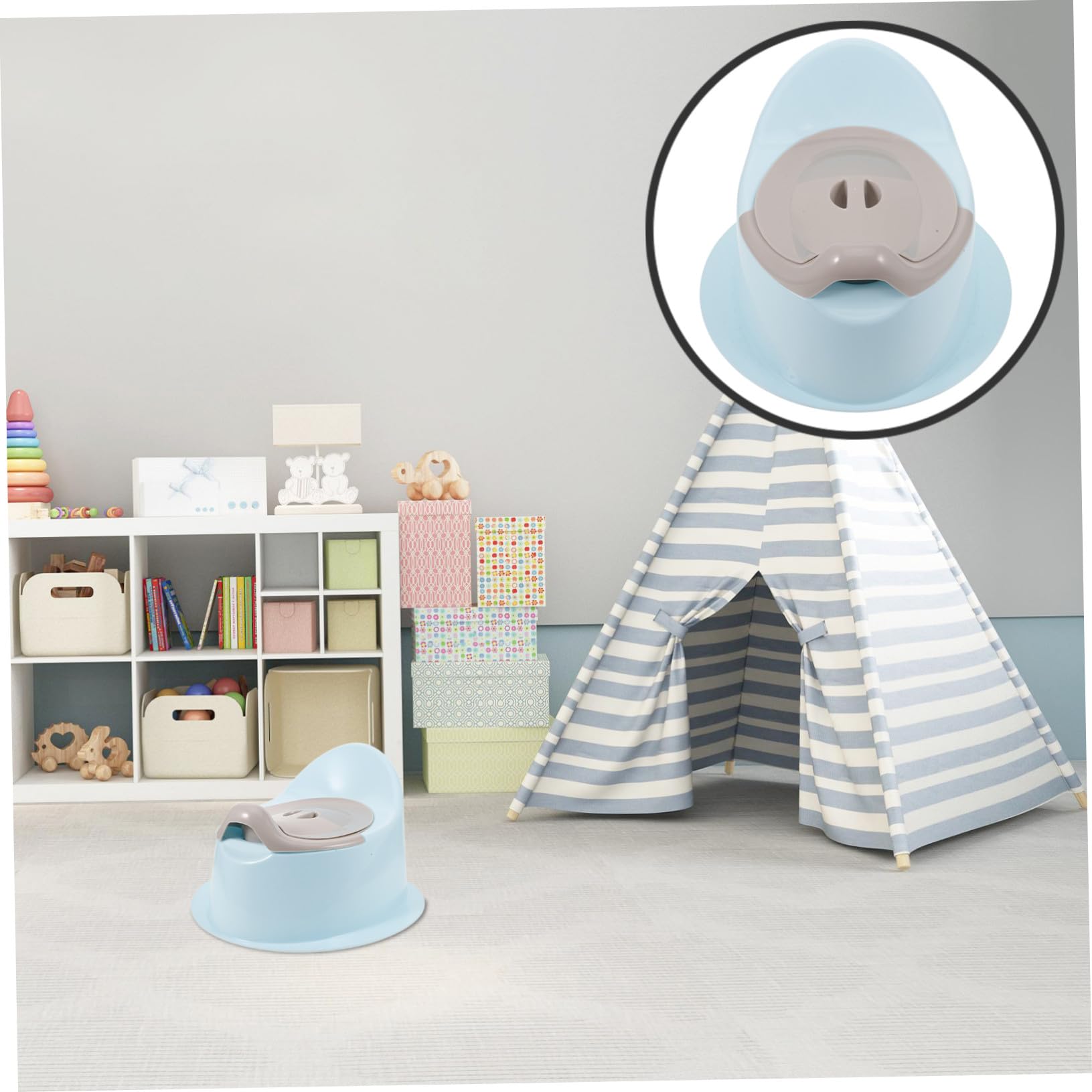 Toyvian Inodoro de Entrenamiento para Niños Pequeños Portátil de Plástico Estable y Cómodo para Viajes y Uso en Casa, Asiento Ligero y Antideslizante