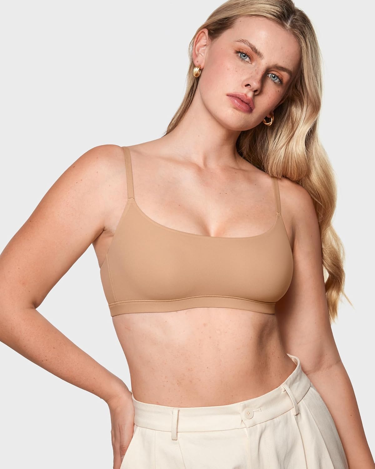 INLYRIC Women's Inbarely Soft Bralettes - Cami Bras No Underwire Seamless Unlined Comfort Bralette - Image 5